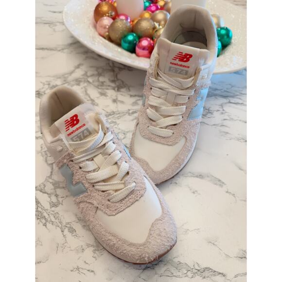 New Balance Women's 574+ Sneakers WL574ZQC | moonbeam/seasalt/l.blue - Picture 10 of 10